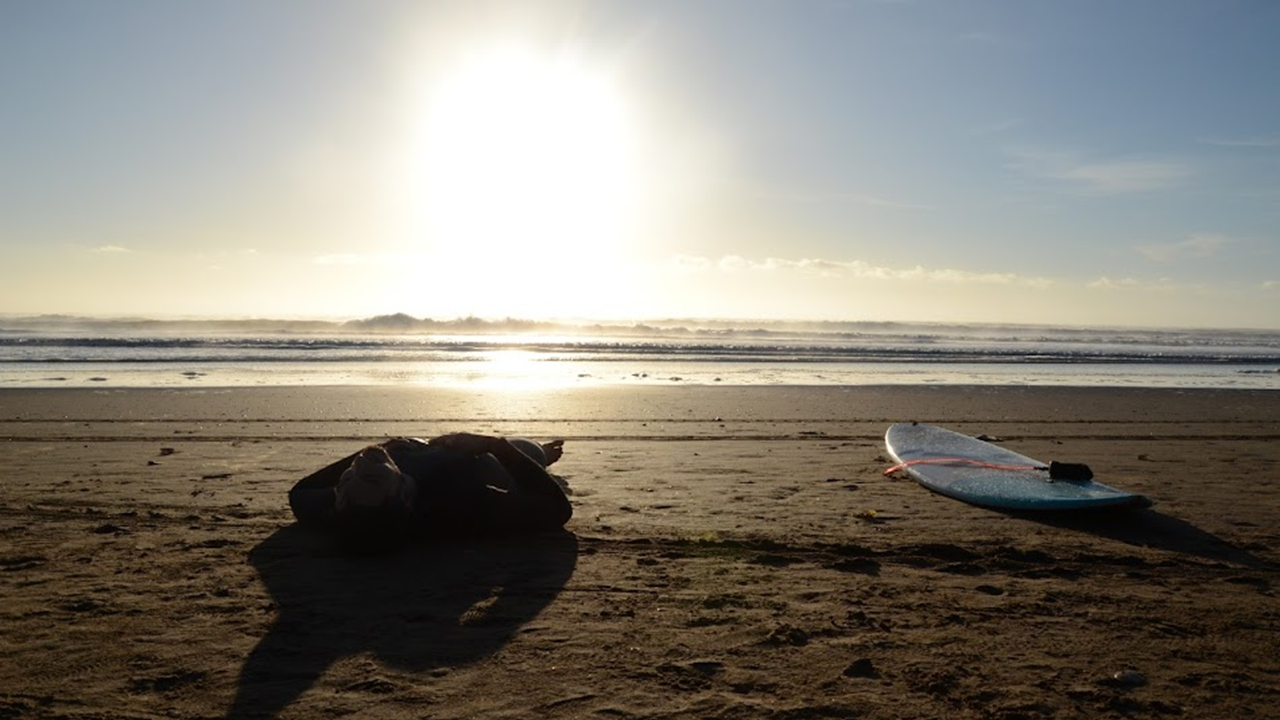 foto de damian en la playa